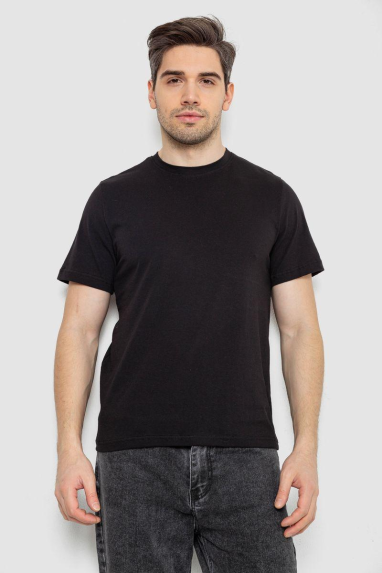 Футболка чоловіча з принтом, колір чорний, 241R1907 XXL, 52, XXL