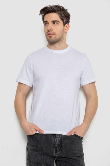 Футболка чоловіча з принтом, колір білий, 241R1907 XXL, 52, XXL