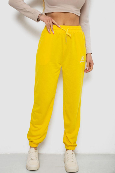 Спортивні штани жіночі, колір жовтий, 238RJH019 Ager, XXL, 52, XXL