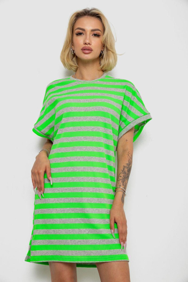 Туніка в смужку, колір салатовий, 238R801 XL, 50, XL