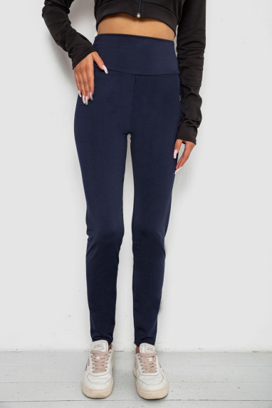 Лосини однотонні, колір синій, 238R58650 XXXL, 54, XXXL
