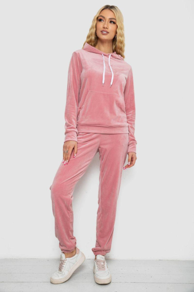 Спортивний костюм жіночий велюровий, колір рожевий, 238R58570 Ager, XL, 50, XL