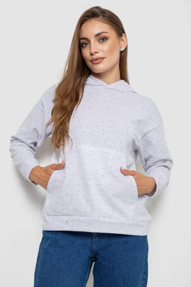 Худі жіноче утеплене, колір світло-сірий, 238R58308 54, XXXL