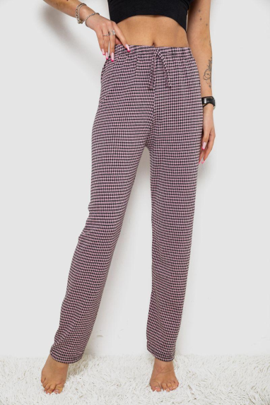 Штани жіночі домашні, колір пудрово-чорний, 238R58220 Ager, XL, 50, XL
