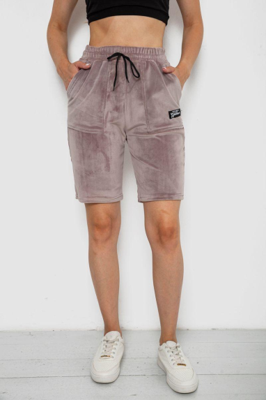 Шорти жіночі  велюрові, колір мокко, 238R58169-1 Ager, XL, 50, XL