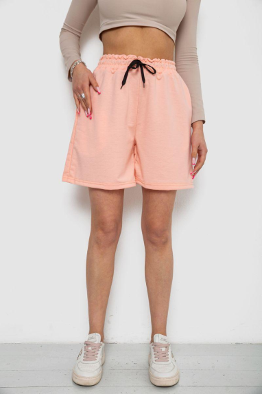 Шорти жіночі однотонні, колір персиковий, 238R57907 Ager, XL, 50, XL