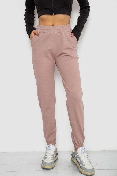 Спортивні штани жіночі, колір мокко, 238R57673 XL, 50, XL