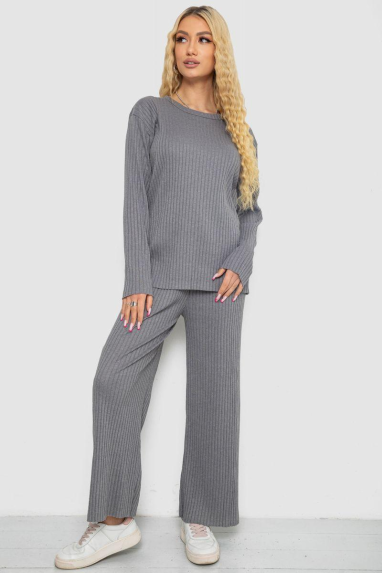 Костюм жіночий в рубчик повсякденний, колір сірий, 238R57415 Ager, XXL