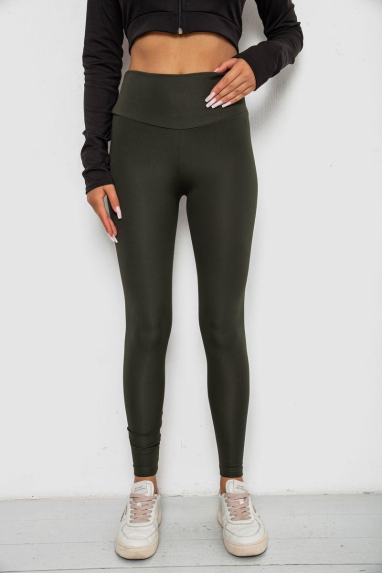 Лосини однотонні, колір хакі, 238R57308 XXL, 52, XXL