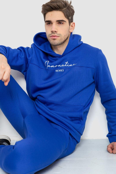 Спортивний костюм чоловічий на флісі, колір електрик, 238R57160 XXXL, 54, XXXL