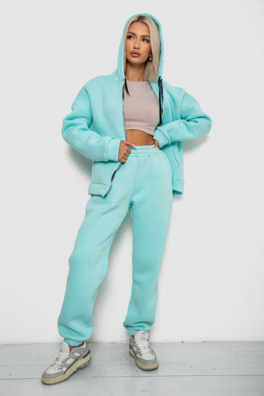 Спортивний костюм жіночий на флісі, колір м“ятний, 238R5715 XL, 50, XL