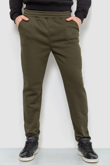 Спорт чоловічі штани на флісі, колір хакі, 238R56910 XL, 50, XL