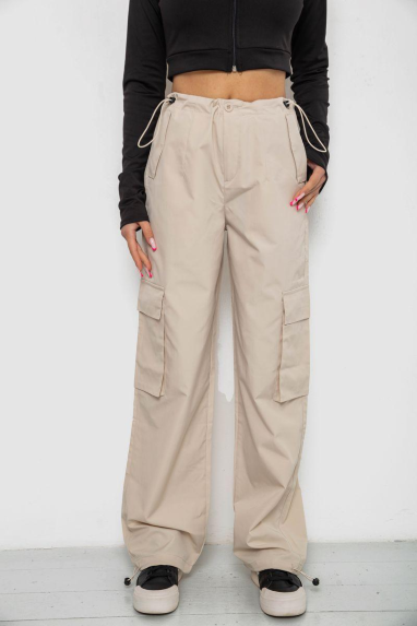 Штани карго жіночі, колір світло-бежевий, 238R5366 Ager, XXL, 52, XXL