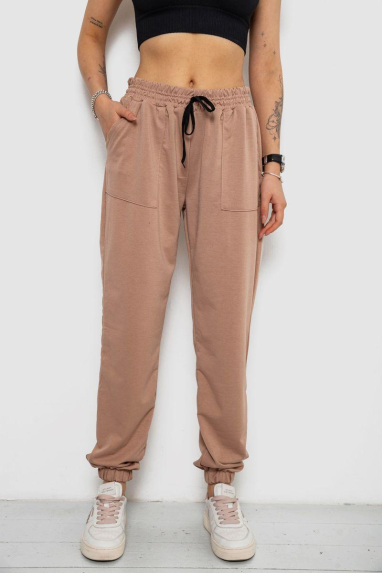 Спортивні штани жіночі, колір бежевий, 238R347 Ager, XL, 50, XL