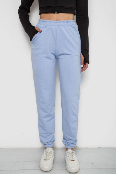 Спортивні штани жіночі, колір блакитний, 238R345-1 Ager, XXL, 52, XXL
