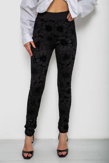 Лосини однотонні, колір чорний, 238R327-3 XL, 50, XL