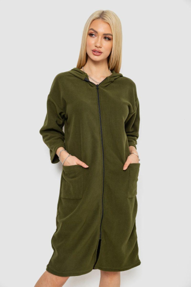 Халат жіночий на блискавці, колір хакі, 238R322 XL, 50, XL