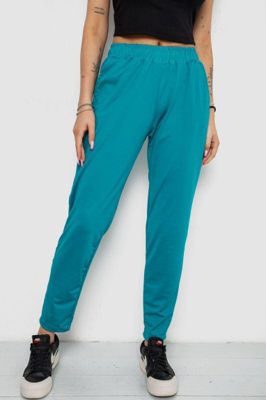 Штани жіночі, колір смарагдовий, 238R318 XXL, 52, XXL