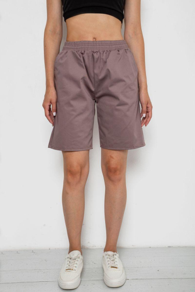 Шорти жіночі однотонні, колір мокко, 238R315-1 Ager, XXL, 52, XXL