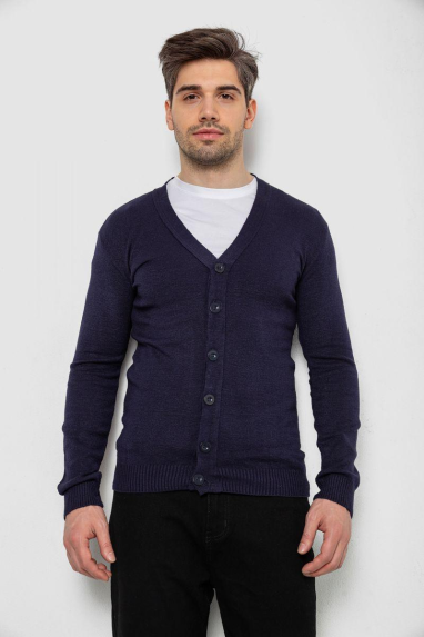 Кофта чоловіча на ґудзиках, колір темно-синій, 238R18004 XL, 50, XL