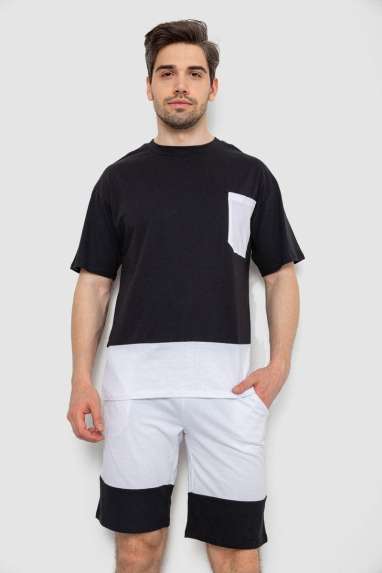 Костюм чоловічий повсякденний, колір чорно-білий, 238R1533 Ager, 52, XXL