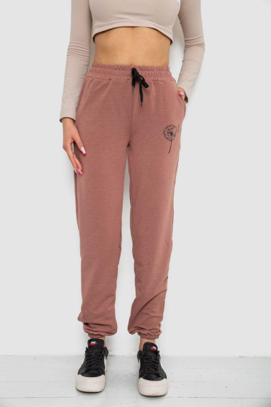Спортивні штани жіночі, колір темно-бежевий, 238R121 Ager, XL, 50, XL
