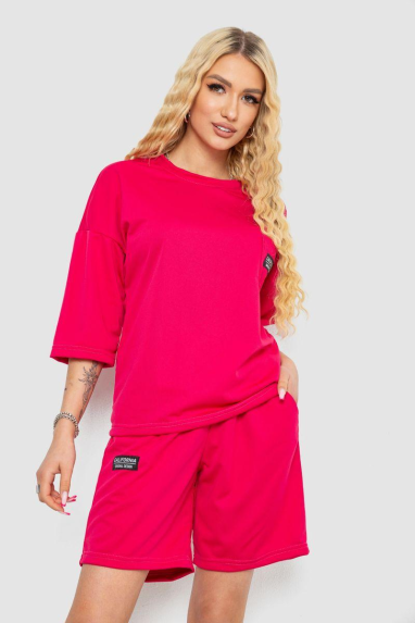 Костюм жіночий однотонний, колір малиновий, 238R116 Ager, XXXL, 54, XXXL