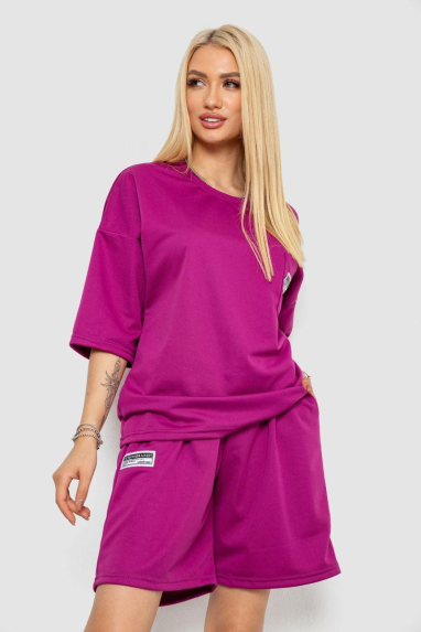 Костюм жіночий однотонний, колір фуксія, 238R116-1 Ager, XXXL, 54, XXXL