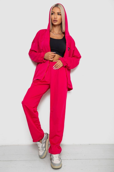 Спортивний костюм жіночий, колір малиновий, 238R114-3 Ager, XL, 50, XL