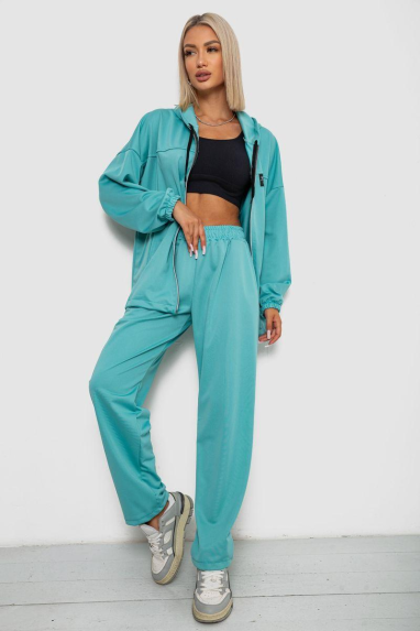 Спортивний костюм жіночий, колір бірюзовий, 238R114-2 Ager, XXL, 52, XXL
