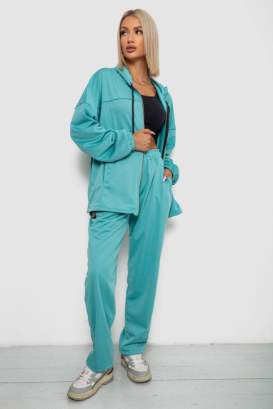 Спортивний костюм жіночий, колір бірюзовий, 238R114-1 Ager, XL, 50, XL