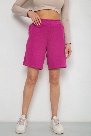 Шорти жіночі в рубчик, колір фуксія, 238R110 Ager, XXL, 52, XXL