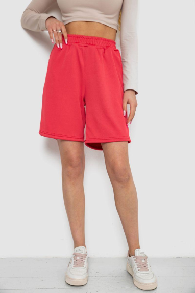 Шорти жіночі в рубчик, колір темно-кораловий, 238R110 Ager, XXL, 52, XXL