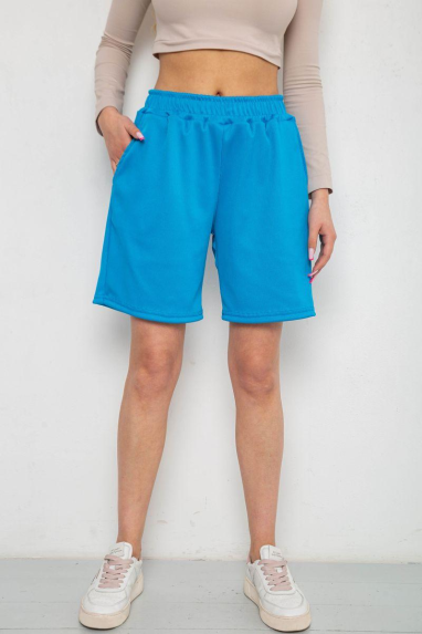 Шорти жіночі в рубчик, колір темно-блакитний, 238R110 Ager, XXL, 52, XXL