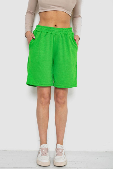 Шорти жіночі в рубчик, колір зелений, 238R110 Ager, XXL, 52, XXL