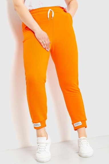 Спорт штани жіночі демісезонні, колір помаранчевий, 226R027 XXL, 52, XXL