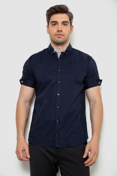 Сорочка чоловіча, колір темно-синій, 214R9001 XL, 50, XL