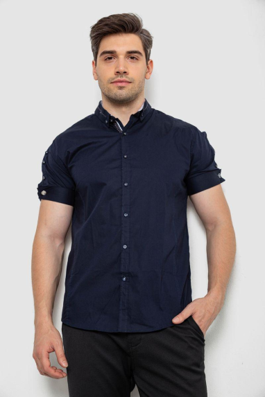 Сорочка чоловіча, колір темно-синій, 214R9001-1 XL, 50, XL
