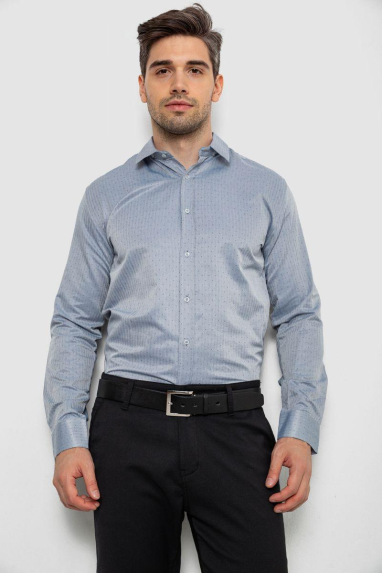 Сорочка чоловіча з довгим рукавом, колір сірий, 214R836 XXXL, 54, XXXL