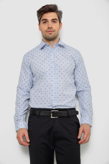 Сорочка чоловіча, колір блакитний, 214R824 XL, 50, XL