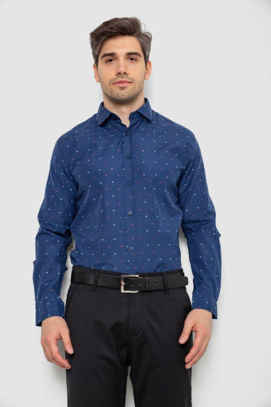 Сорочка чоловіча, колір синій, 214R823 XXL, 52, XXL