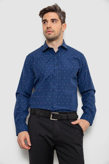 Сорочка чоловіча, колір синьо-зелений, 214R823 XL