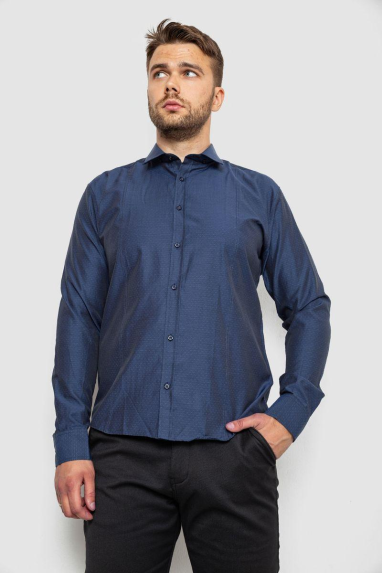 Сорочка чоловіча, колір темно-синій, 214R820 XL, 50, XL