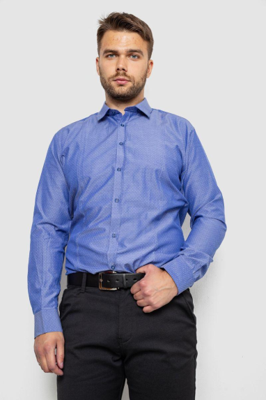 Сорочка чоловіча, колір джинс, 214R820 XXL, 52, XXL