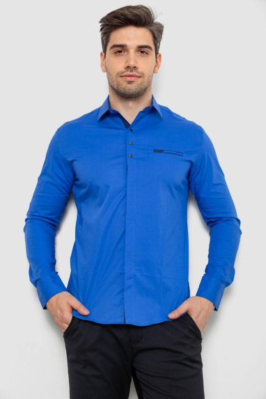 Сорочка чоловіча, колір електрик, 214R7843 XL, 50, XL