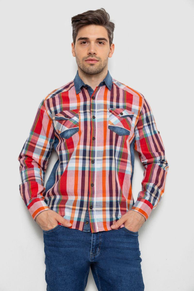 Сорочка чоловіча з довгим рукавом 214R755, колір Різноколір 5XL, 58, 5XL