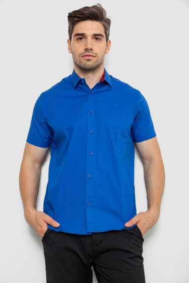 Сорочка чоловіча однотонна, колір електрик, 214R7327-2 XXXL