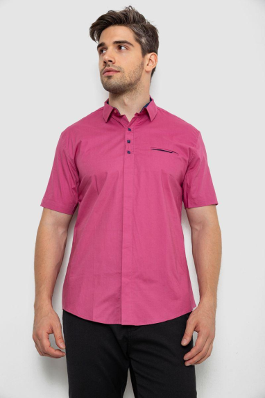 Сорочка чоловіча, колір сливовий, 214R7326 XXL
