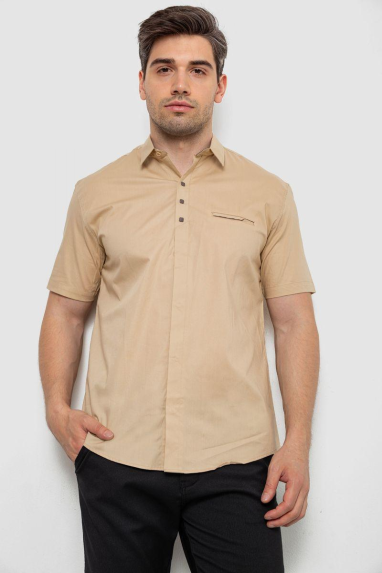 Сорочка чоловіча, колір бежевий, 214R7326 XL, 50, XL
