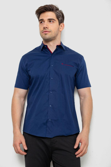 Сорочка чоловіча, колір синій, 214R7325 XL, 50, XL